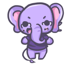 Violet Little Elephant (no text) sticker #11219652
