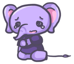 Violet Little Elephant (no text) sticker #11219655