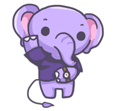 Violet Little Elephant (no text) sticker #11219657