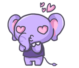 Violet Little Elephant (no text) sticker #11219658