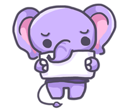 Violet Little Elephant (no text) sticker #11219659