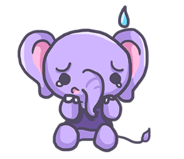 Violet Little Elephant (no text) sticker #11219660