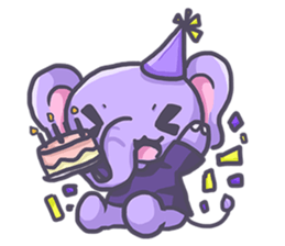 Violet Little Elephant (no text) sticker #11219661