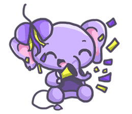 Violet Little Elephant (no text) sticker #11219662