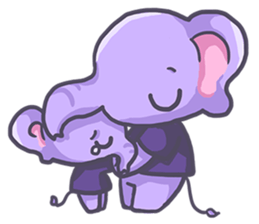 Violet Little Elephant (no text) sticker #11219664
