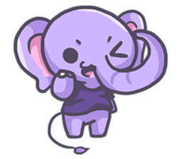 Violet Little Elephant (no text) sticker #11219665
