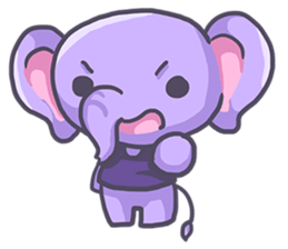 Violet Little Elephant (no text) sticker #11219668