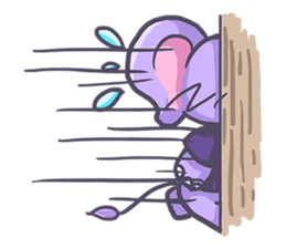 Violet Little Elephant (no text) sticker #11219669