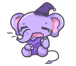 Violet Little Elephant (no text) sticker #11219670