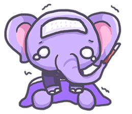Violet Little Elephant (no text) sticker #11219671