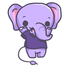 Violet Little Elephant (no text) sticker #11219672