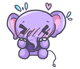 Violet Little Elephant (no text) sticker #11219673