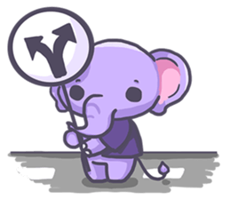 Violet Little Elephant (no text) sticker #11219674