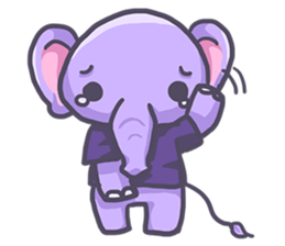 Violet Little Elephant (no text) sticker #11219675