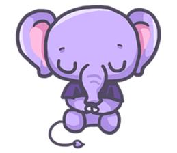 Violet Little Elephant (no text) sticker #11219676
