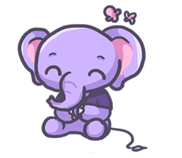 Violet Little Elephant (no text) sticker #11219677