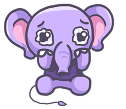 Violet Little Elephant (no text) sticker #11219678