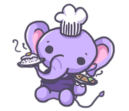 Violet Little Elephant (no text) sticker #11219679