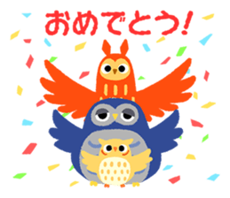 owls trio sticker #11220048