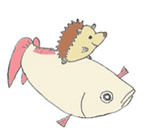 prechan hedgehog 2 sticker #11220452