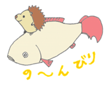 prechan hedgehog 2 sticker #11220479