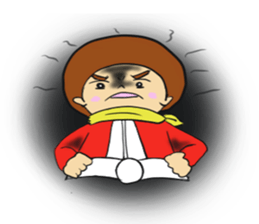 Red man cool sticker #11220733