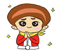 Red man cool sticker #11220734