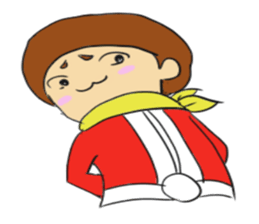 Red man cool sticker #11220735