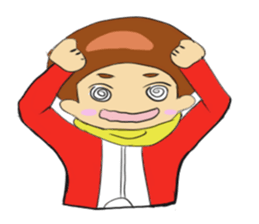 Red man cool sticker #11220742