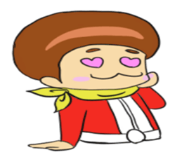 Red man cool sticker #11220744