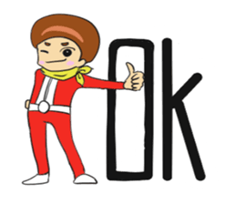 Red man cool sticker #11220747