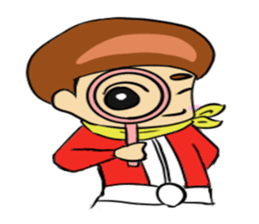 Red man cool sticker #11220748