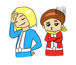 Red man cool sticker #11220756