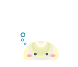 The jellyfish shining in rainbow color sticker #11220897