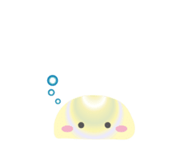 The jellyfish shining in rainbow color sticker #11220897