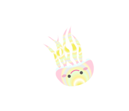 The jellyfish shining in rainbow color sticker #11220903