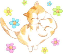 Warm and Fluffy Tortoiseshell cat sticker #11222603