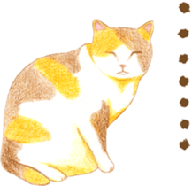 Warm and Fluffy Tortoiseshell cat sticker #11222609