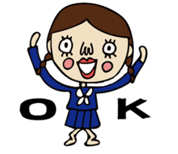 High School Girl of cute and disgusting sticker #11223153