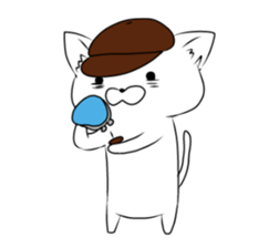 Cat detective. sticker #11223583