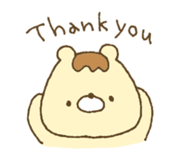 Bear resembling a pudding 4 sticker #11224549