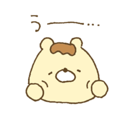 Bear resembling a pudding 4 sticker #11224567