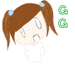cuteMandy  girl sticker #11224592