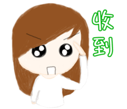 cuteMandy  girl sticker #11224602