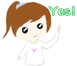 cuteMandy  girl sticker #11224614
