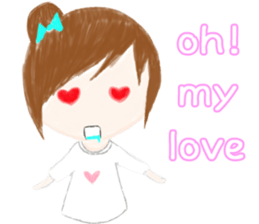cuteMandy  girl sticker #11224617