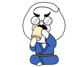 The fatherhood of the reticent rabbit sticker #11224765