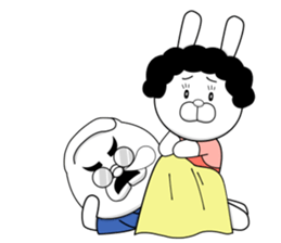 The fatherhood of the reticent rabbit sticker #11224777