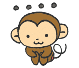 cute  monkey sticker #11225917