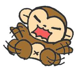 cute  monkey sticker #11225929